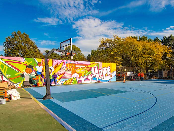 Akron Parks - Erie Canal Park basketball court