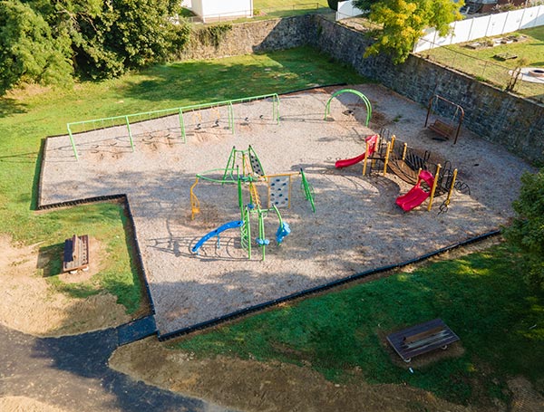 Ariel photo of playground