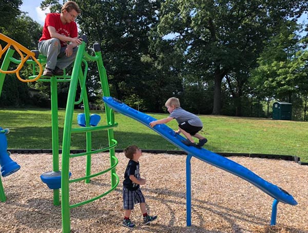 kids playing in playground